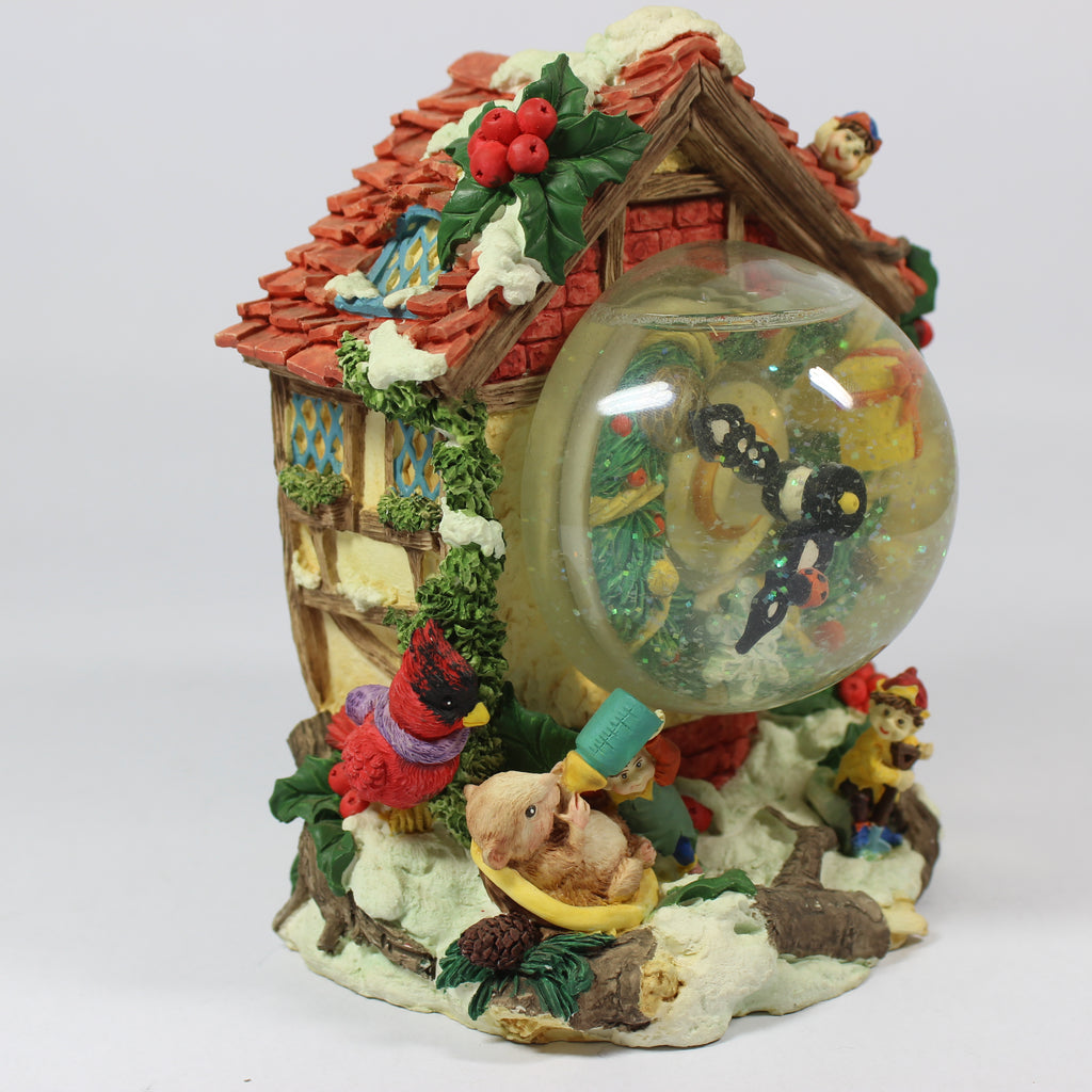 Christmas House with Elves and Clock - Side Mounted - Image 3