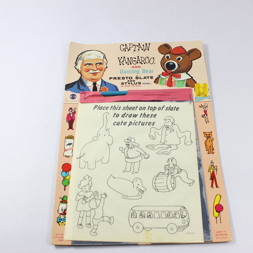 Captain Kangaroo and Dancing Bear - Presto Slate and Stylus (1960)