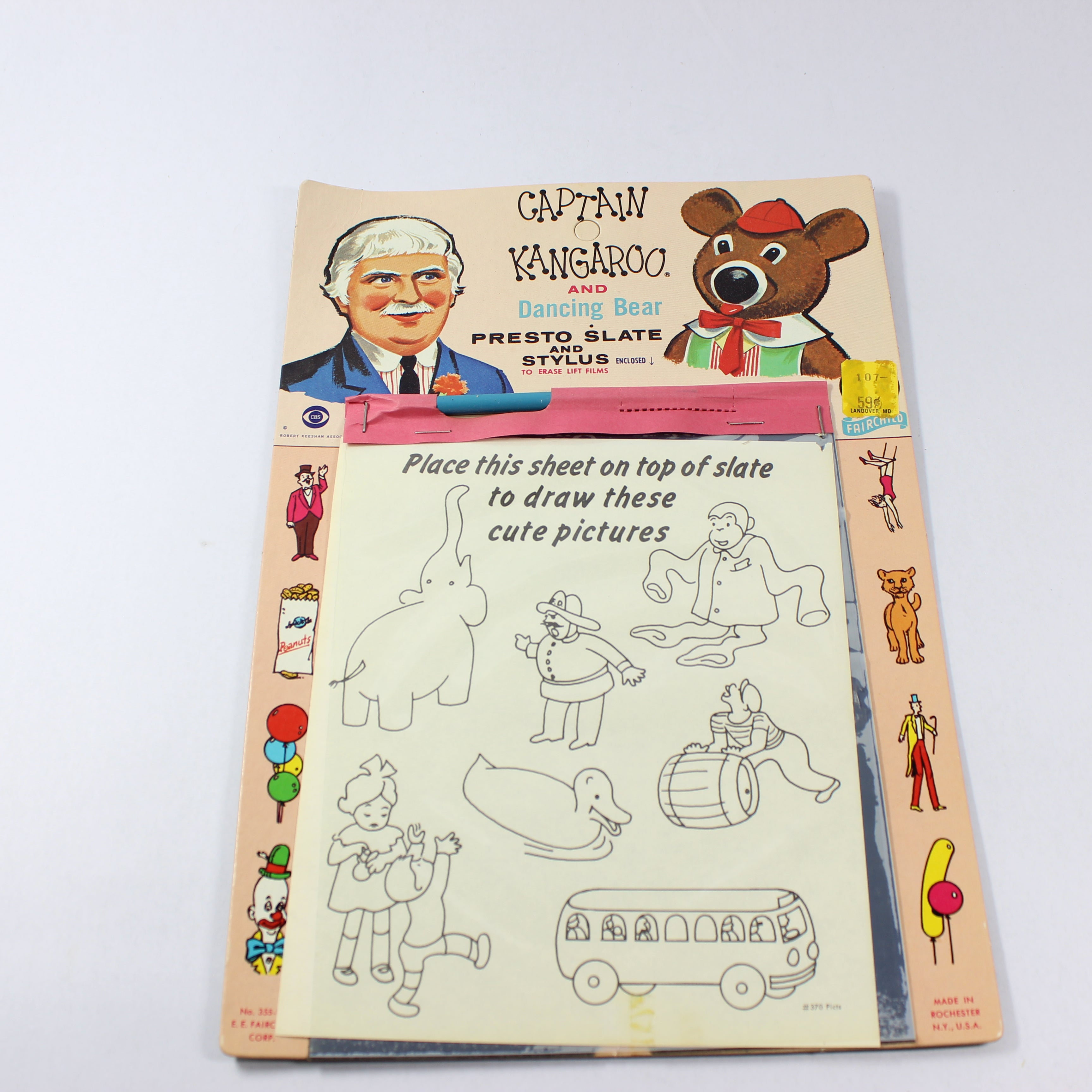 Captain Kangaroo and Dancing Bear - Presto Slate and Stylus (1960)