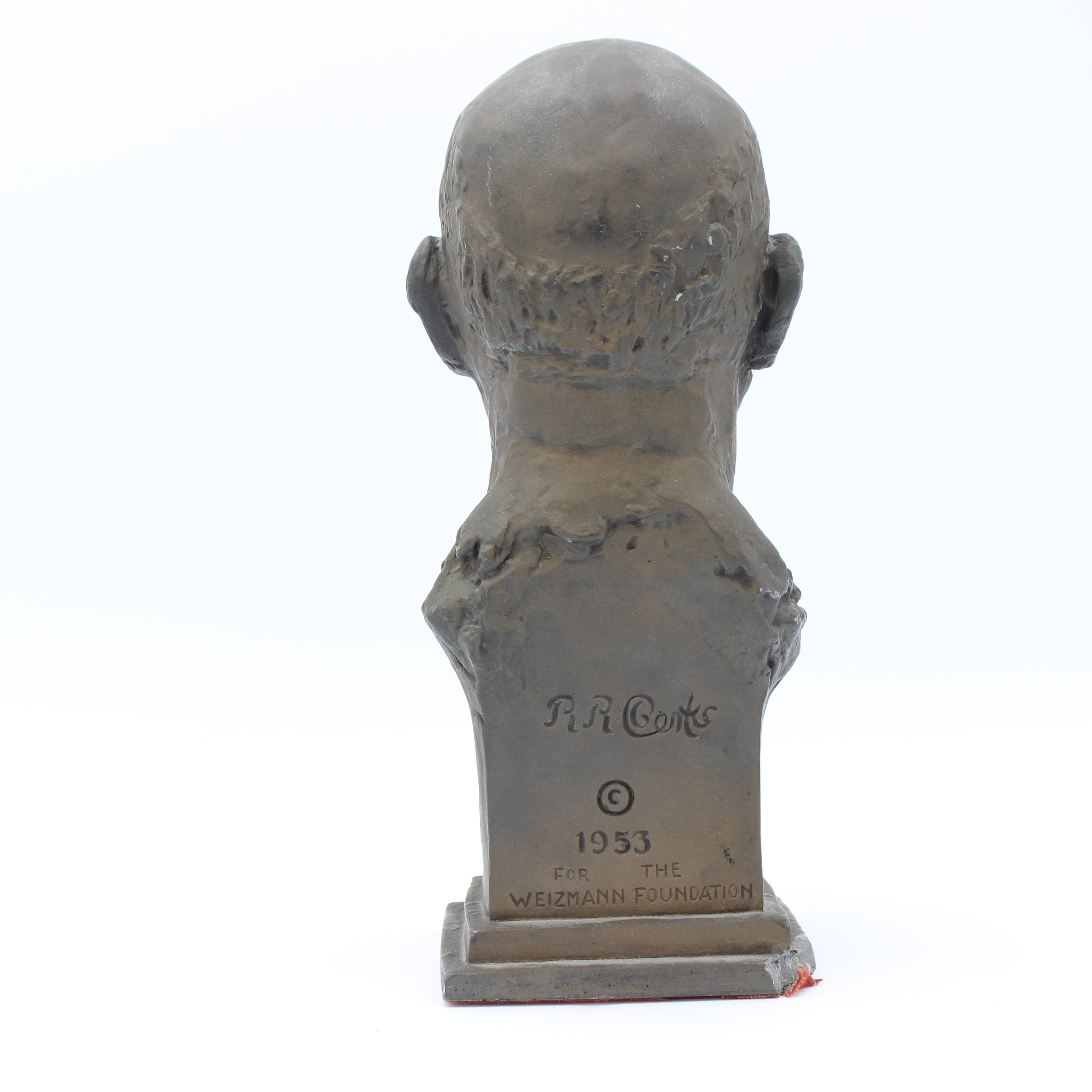 1953 Robert Berks Chaim Weizmann Israel President Bust Sculpture