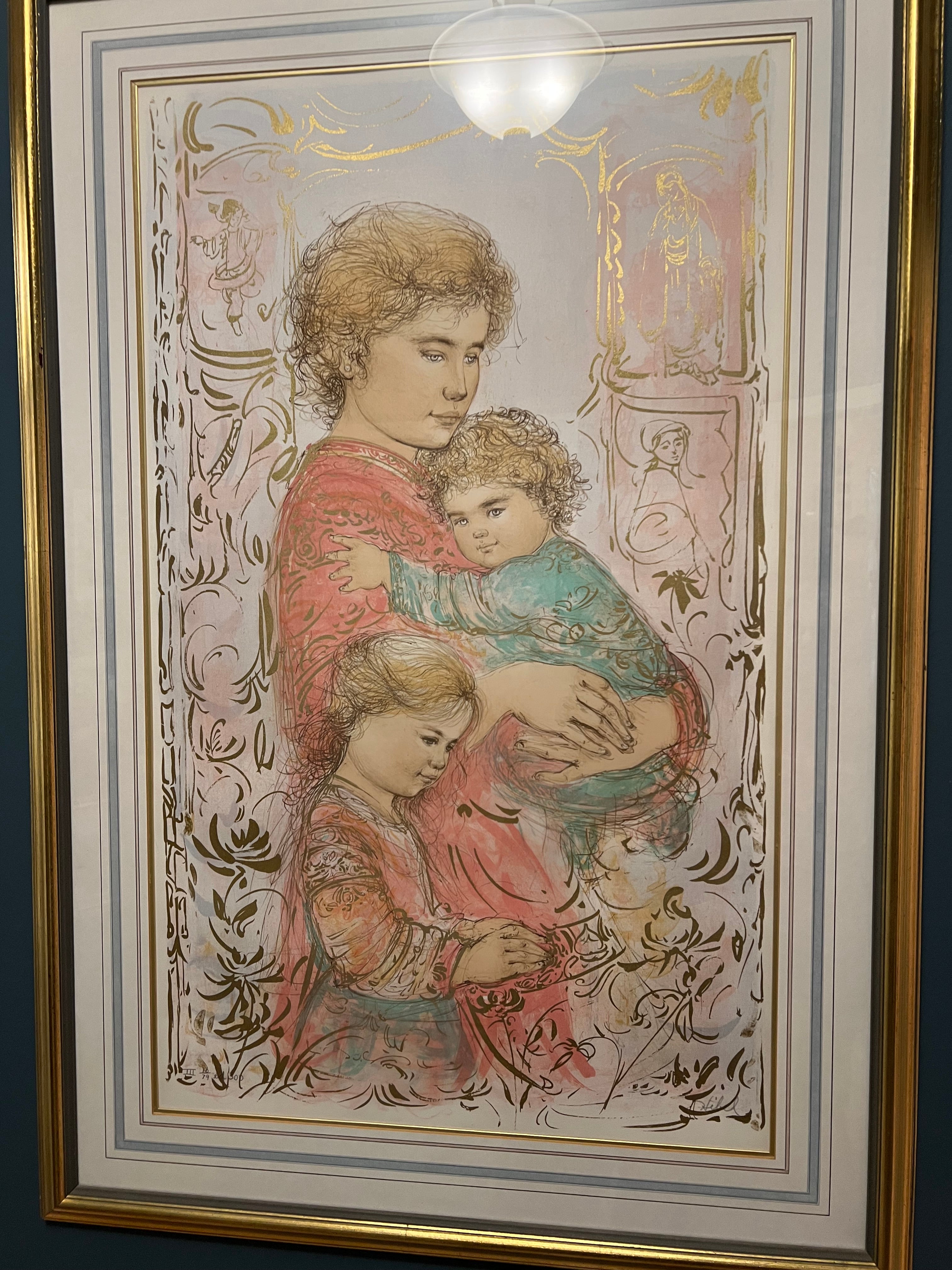 Edna Hibel Mother & Children Lithograph (2014, 1917)