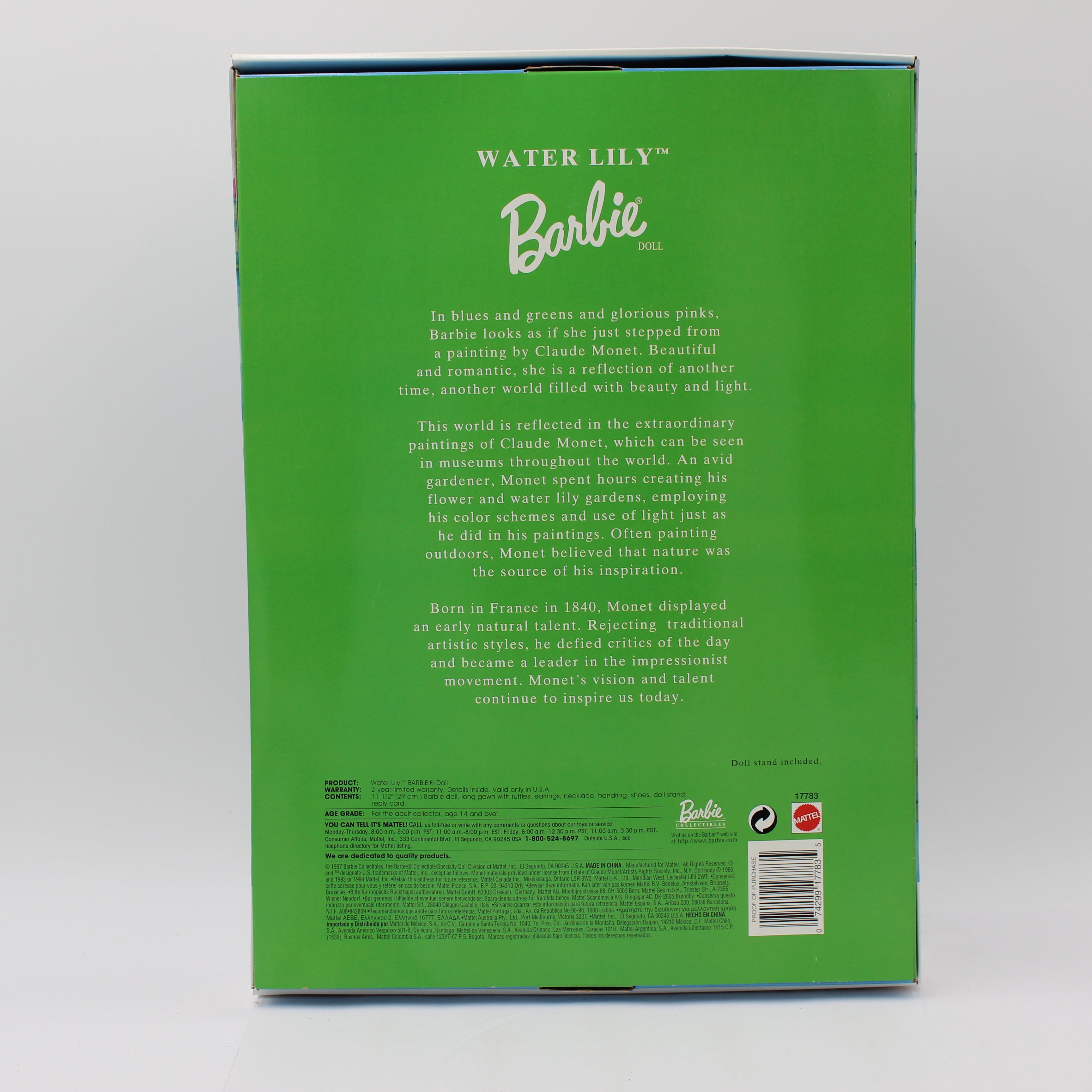 Claude Monet Water Lily Limited Edition Barbie (1997)
