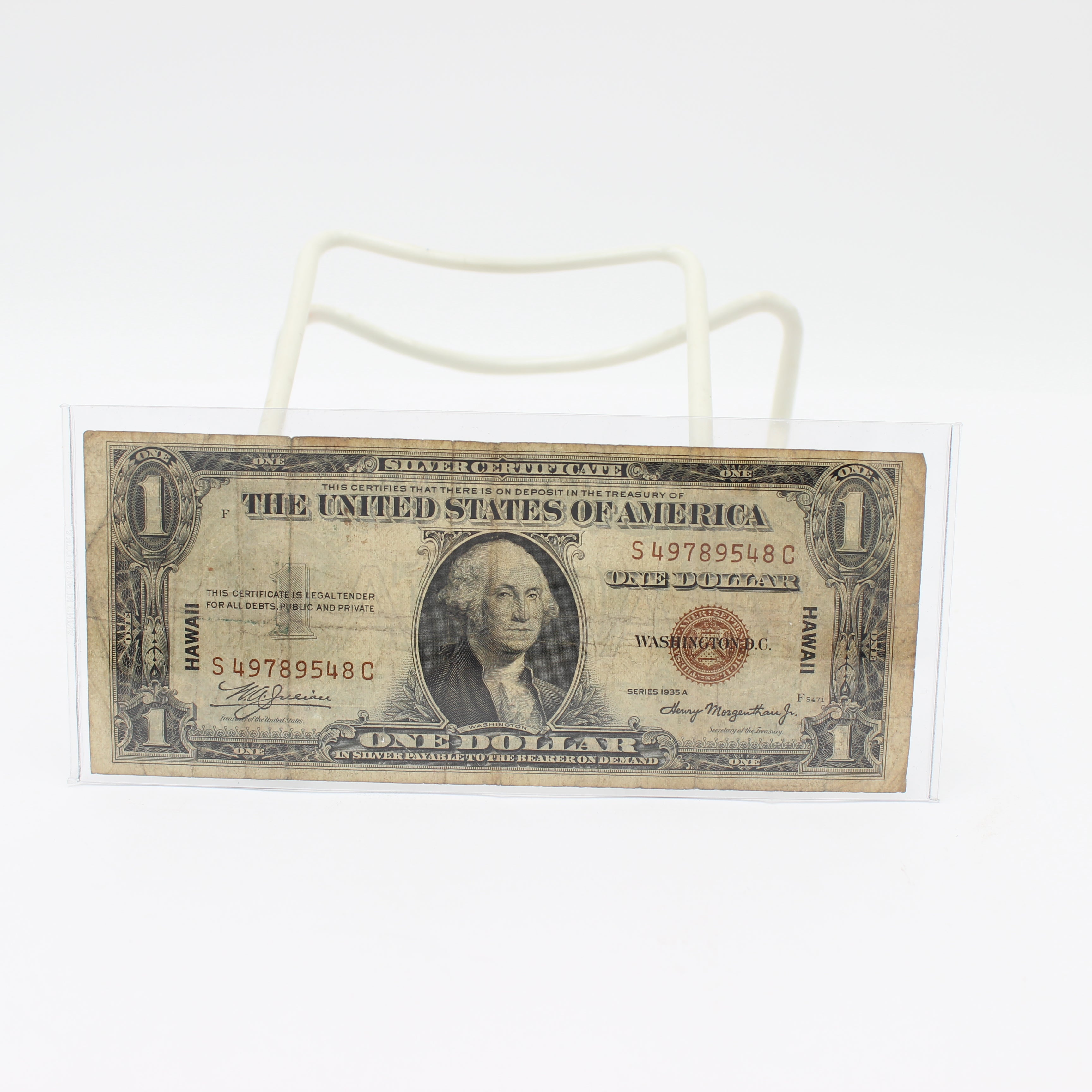1935-A (2x) One Dollar Silver Certificate Hawaii Emergency Issue (4664)