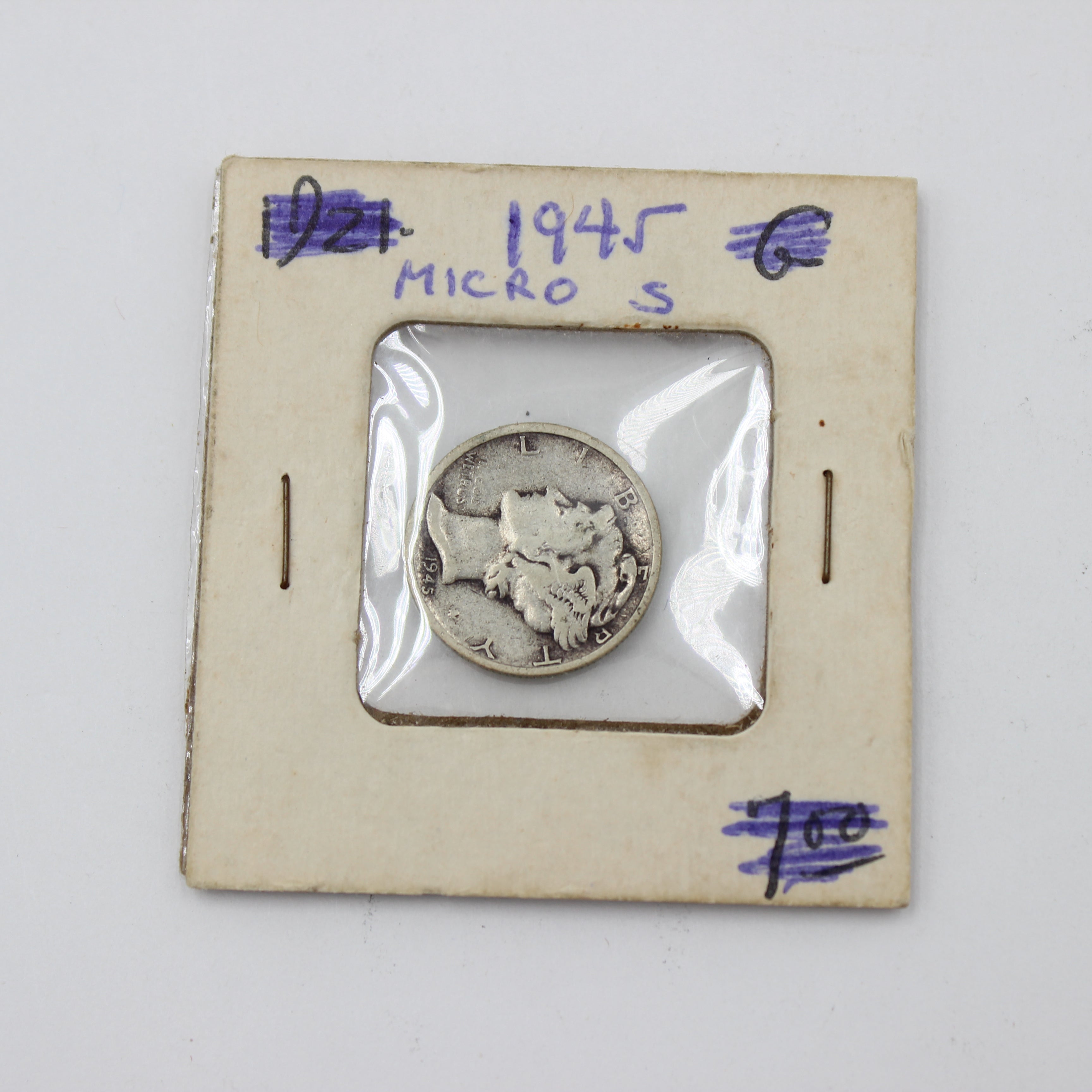 1945 Micro S Mercery Dime