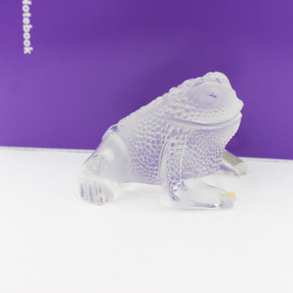 Lalique Paris Crystal Gregoire Frog
