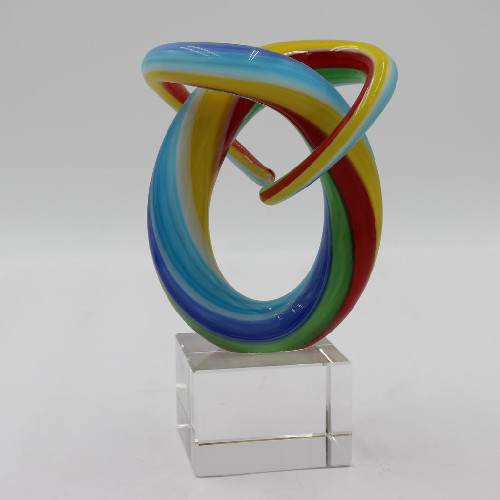 Murano Sculpture with Crystal Base