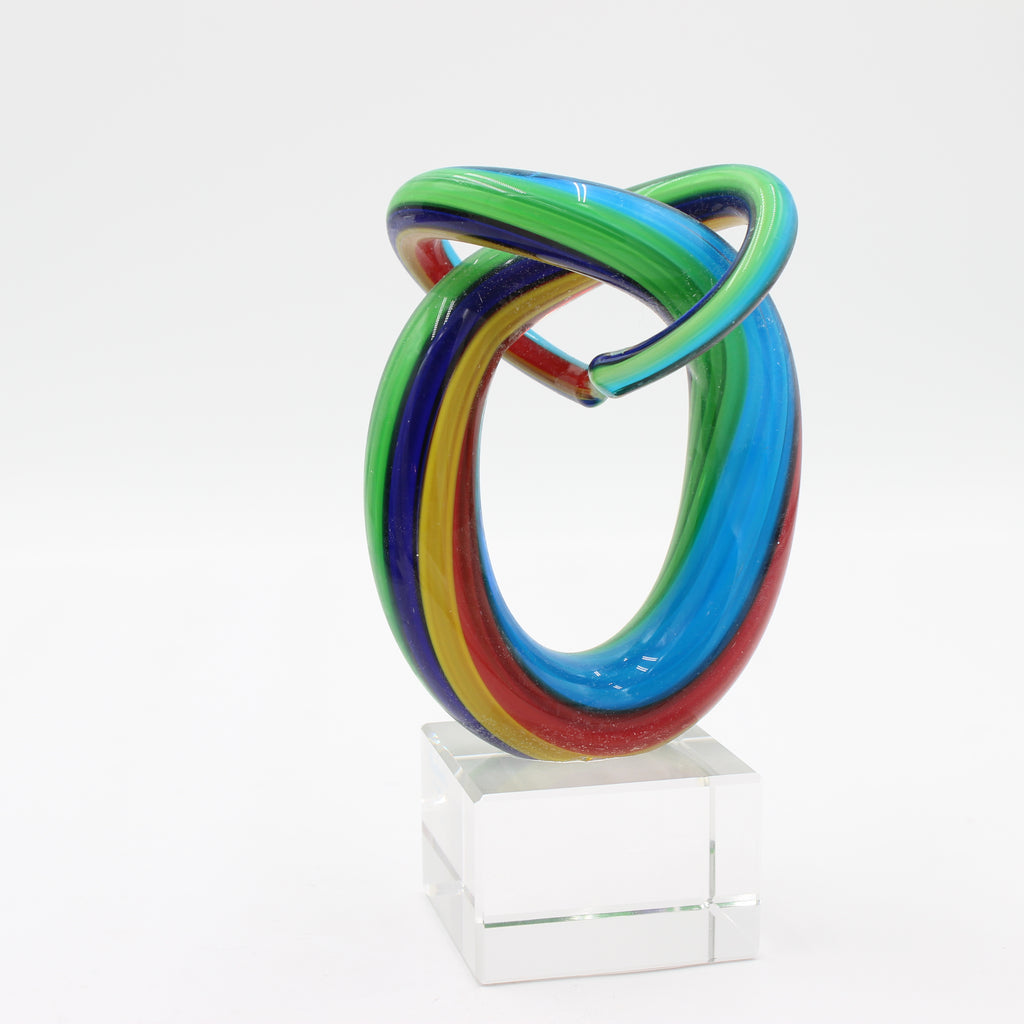 Murano Sculpture with Crystal Base
