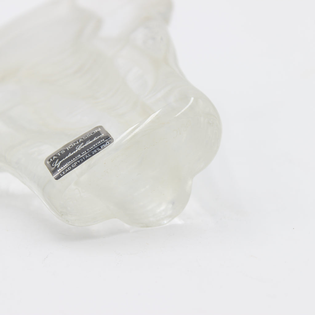 Mats Jonasson Lead Crystal Elephant