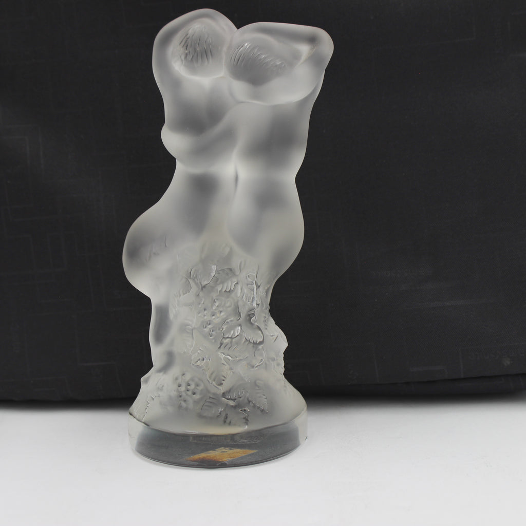 Lalique Paris Crystal Pan and Diana Sculpture