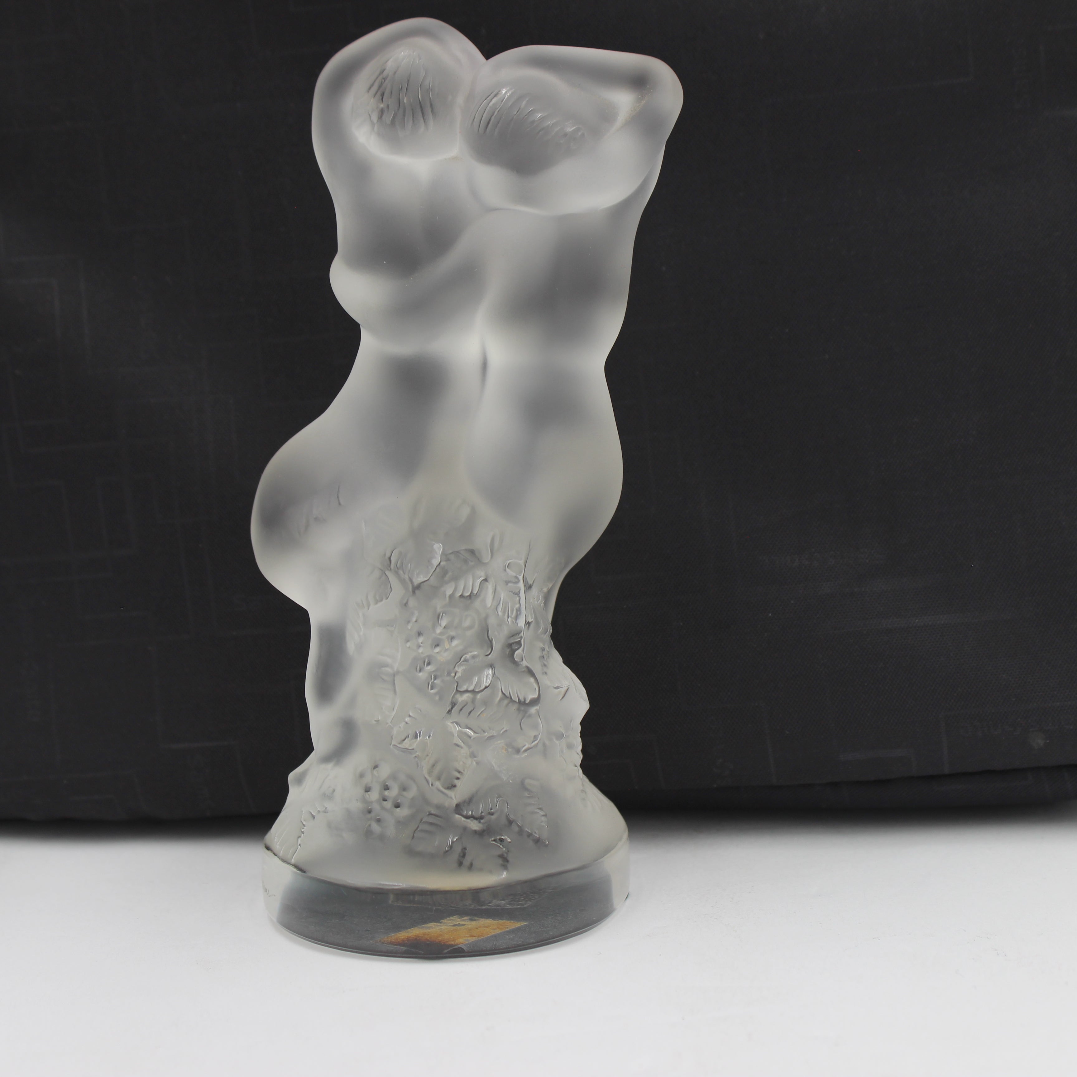 Lalique Paris Crystal Pan and Diana Sculpture