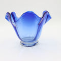 Steuben Blue Glass Handkerchief Bowl